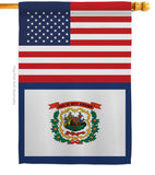 US West Virginia - States Americana Vertical Impressions Decorative Flags HG140811 Made In USA