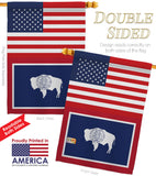 US Wyoming - States Americana Vertical Impressions Decorative Flags HG140813 Made In USA