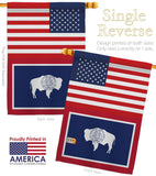 US Wyoming - States Americana Vertical Impressions Decorative Flags HG140813 Made In USA