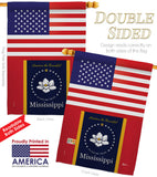 US Mississippi - States Americana Vertical Impressions Decorative Flags HG140908 Made In USA