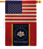US Mississippi - States Americana Vertical Impressions Decorative Flags HG140908 Made In USA