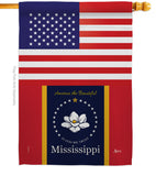 US Mississippi - States Americana Vertical Impressions Decorative Flags HG140908 Made In USA