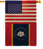 Mississippi US - States Americana Vertical Impressions Decorative Flags HG140909 Made In USA