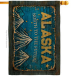 Alaska Vintage - States Americana Vertical Impressions Decorative Flags HG140946 Made In USA