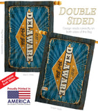 Delaware Vintage - States Americana Vertical Impressions Decorative Flags HG140952 Made In USA