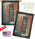 Missouri Vintage - States Americana Vertical Impressions Decorative Flags HG140970 Made In USA