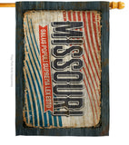 Missouri Vintage - States Americana Vertical Impressions Decorative Flags HG140970 Made In USA