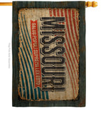 Missouri Vintage - States Americana Vertical Impressions Decorative Flags HG140970 Made In USA