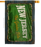 New Jersey Vintage - States Americana Vertical Impressions Decorative Flags HG140975 Made In USA