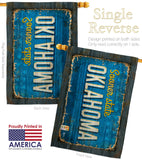 Oklahoma Vintage - States Americana Vertical Impressions Decorative Flags HG140981 Made In USA
