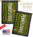 Pennsylvania Vintage - States Americana Vertical Impressions Decorative Flags HG140983 Made In USA
