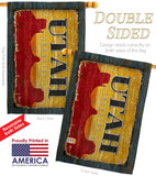 Utah Vintage - States Americana Vertical Impressions Decorative Flags HG140989 Made In USA
