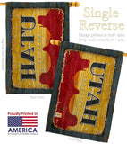 Utah Vintage - States Americana Vertical Impressions Decorative Flags HG140989 Made In USA