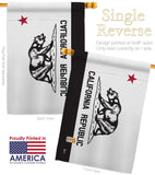 Black & White California - States Americana Vertical Impressions Decorative Flags HG140998 Made In USA