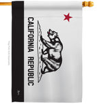 Black & White California - States Americana Vertical Impressions Decorative Flags HG140998 Made In USA