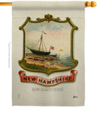 Coat of arms of New Hampshire - States Americana Vertical Impressions Decorative Flags HG141236 Made In USA