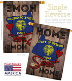 State Oregon Home Sweet Home - States Americana Vertical Impressions Decorative Flags HG191112 Made In USA