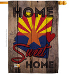 State Arizona Home Sweet Home - States Americana Vertical Impressions Decorative Flags HG191115 Made In USA