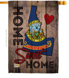 State Idaho Home Sweet Home - States Americana Vertical Impressions Decorative Flags HG191117 Made In USA