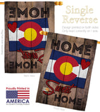 State Colorado Home Sweet Home - States Americana Vertical Impressions Decorative Flags HG191120 Made In USA