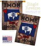 State Wyoming Home Sweet Home - States Americana Vertical Impressions Decorative Flags HG191121 Made In USA