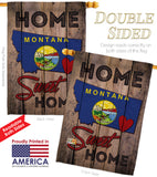 State Montana Home Sweet Home - States Americana Vertical Impressions Decorative Flags HG191122 Made In USA