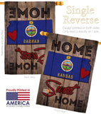 State Kansas Home Sweet Home - States Americana Vertical Impressions Decorative Flags HG191126 Made In USA
