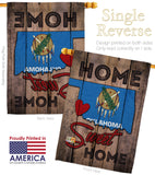 State Oklahoma Home Sweet Home - States Americana Vertical Impressions Decorative Flags HG191127 Made In USA
