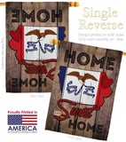 State Iowa Home Sweet Home - States Americana Vertical Impressions Decorative Flags HG191129 Made In USA