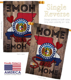 State Missouri Home Sweet Home - States Americana Vertical Impressions Decorative Flags HG191131 Made In USA