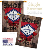 State Arkansas Home Sweet Home - States Americana Vertical Impressions Decorative Flags HG191132 Made In USA