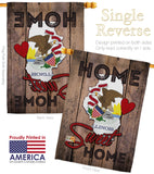 State Illinois Home Sweet Home - States Americana Vertical Impressions Decorative Flags HG191134 Made In USA