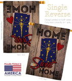 State Indiana Home Sweet Home - States Americana Vertical Impressions Decorative Flags HG191136 Made In USA