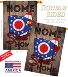 State Ohio Home Sweet Home - States Americana Vertical Impressions Decorative Flags HG191137 Made In USA