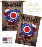 State Ohio Home Sweet Home - States Americana Vertical Impressions Decorative Flags HG191137 Made In USA