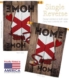 State Alabama Home Sweet Home - States Americana Vertical Impressions Decorative Flags HG191140 Made In USA