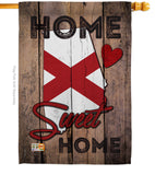 State Alabama Home Sweet Home - States Americana Vertical Impressions Decorative Flags HG191140 Made In USA