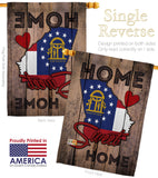 State Georgia Home Sweet Home - States Americana Vertical Impressions Decorative Flags HG191141 Made In USA