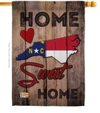 State North Carolina Home Sweet Home - States Americana Vertical Impressions Decorative Flags HG191144 Made In USA