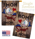 State Virginia Home Sweet Home - States Americana Vertical Impressions Decorative Flags HG191145 Made In USA