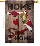 State Florida Home Sweet Home - States Americana Vertical Impressions Decorative Flags HG191151 Made In USA