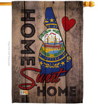 State New Hampshire Home Sweet Home - States Americana Vertical Impressions Decorative Flags HG191152 Made In USA