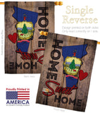 State Vermont Home Sweet Home - States Americana Vertical Impressions Decorative Flags HG191153 Made In USA