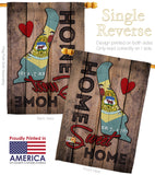 State Delaware Home Sweet Home - States Americana Vertical Impressions Decorative Flags HG191154 Made In USA