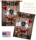 State Massachusetts Home Sweet Home - States Americana Vertical Impressions Decorative Flags HG191155 Made In USA