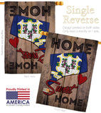 State Connecticut Home Sweet Home - States Americana Vertical Impressions Decorative Flags HG191157 Made In USA