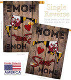 State Maryland Home Sweet Home - States Americana Vertical Impressions Decorative Flags HG191158 Made In USA