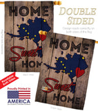State Alaska Home Sweet Home - States Americana Vertical Impressions Decorative Flags HG191159 Made In USA