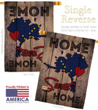 State Alaska Home Sweet Home - States Americana Vertical Impressions Decorative Flags HG191159 Made In USA