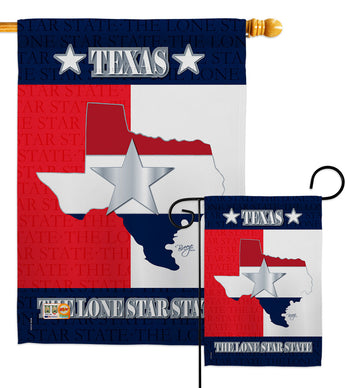 Texas Lone Star State - States Americana Vertical Impressions Decorative Flags HG108021 Made In USA